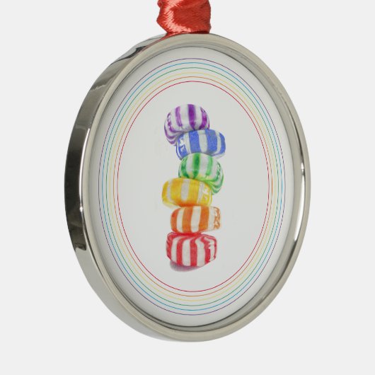 RAINBOW SNOEP Premium Round Ornament (Rechts)