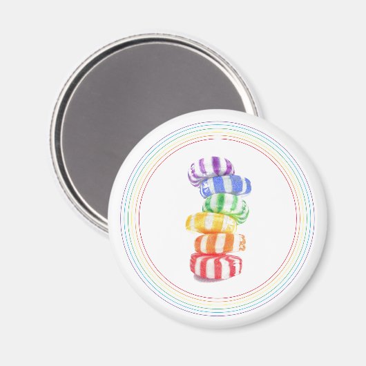 RAINBOW SNOEP Round Magnet (Voorkant / Achterkant)