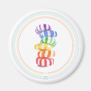 RAINBOW SNOEP Round Magnet