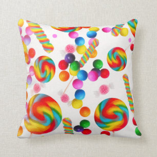 Rainbow Snoep Snoepjes Candyland Lollipops Kleurri Kussen