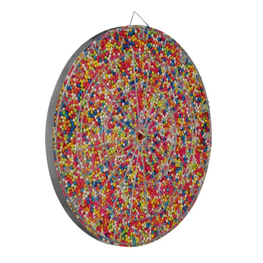 Rainbow Snoep Sprinkle Pattern Dartbord (Voorkant Links)