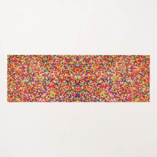 Rainbow Snoep Sprinkle Pattern Yogamat (Voorkant (horizontaal))
