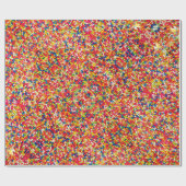 Rainbow Snoep Sprinkles Celebrate and Party Cadeaupapier (Vlak)