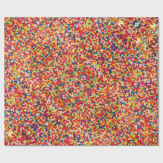Rainbow Snoep Sprinkles Celebrate and Party Cadeaupapier (Vlak)