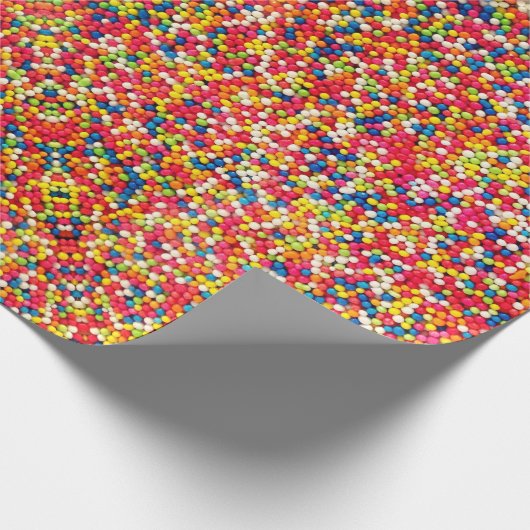 Rainbow Snoep Sprinkles Celebrate and Party Cadeaupapier (Hoek)