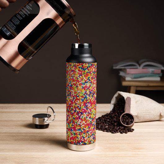 Rainbow Snoep Sprinkles Celebrate and Party Waterfles (Koffie)