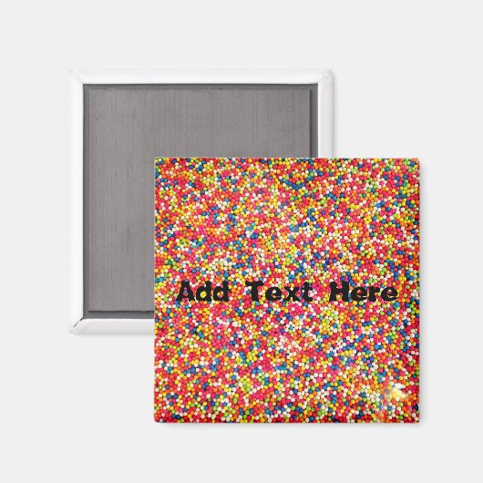 Rainbow Snoep Sprinkles Magneet (Voorkant / Achterkant)