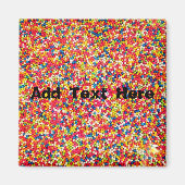 Rainbow Snoep Sprinkles Magneet (Voorkant)