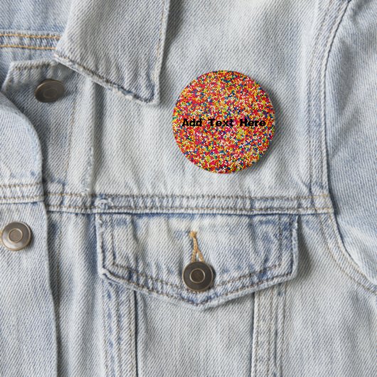 Rainbow Snoep Sprinkles Ronde Button 5,7 Cm (In situ)