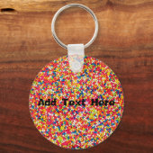 Rainbow Snoep Sprinkles Sleutelhanger (Voorkant)