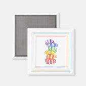 RAINBOW SNOEP Square Magnet (Voorkant / Achterkant)