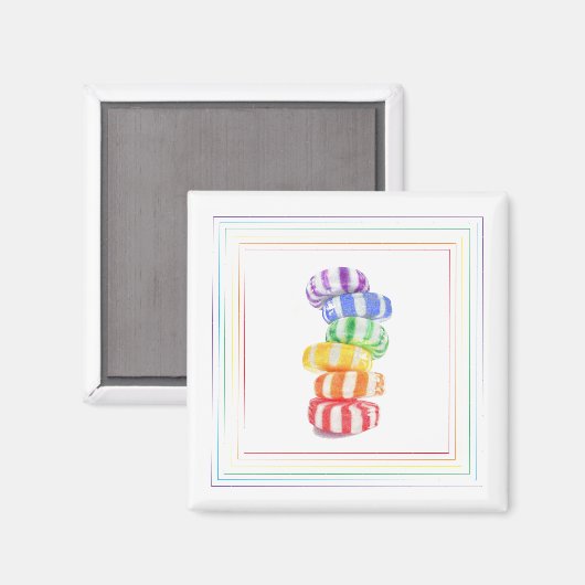 RAINBOW SNOEP Square Magnet (Voorkant / Achterkant)
