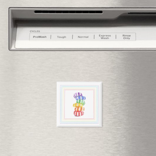 RAINBOW SNOEP Square Magnet (Insitu (Vaatwasser))