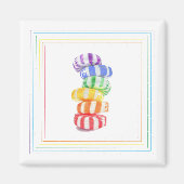 RAINBOW SNOEP Square Magnet (Voorkant)