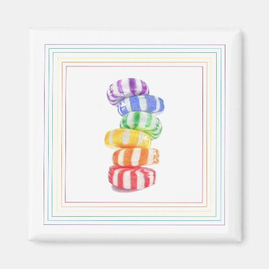 RAINBOW SNOEP Square Magnet (Voorkant)