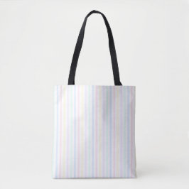 Rainbow Snoep Stripe Pastel Tote Bag
