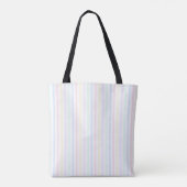 Rainbow Snoep Stripe Pastel Tote Bag (Achterkant)