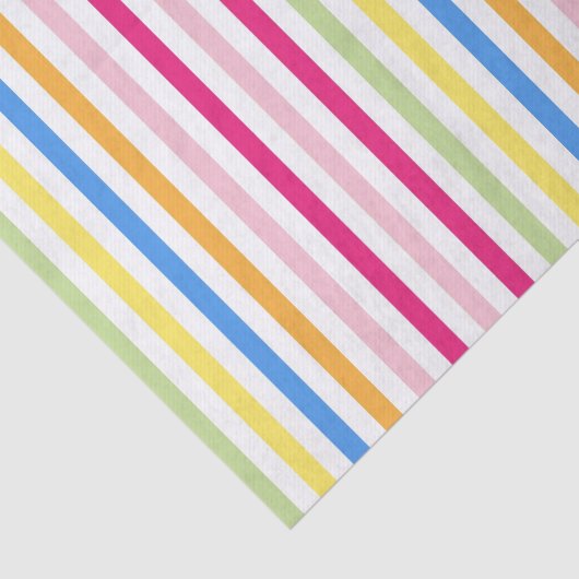 Rainbow Snoep Stripes aangepaste bedrijfstekst Tissuepapier (Detail)