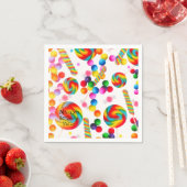 Rainbow Snoep Sweet verjaardagsfeestje Candyland Servetten (Insitu)