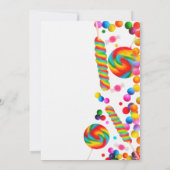 Rainbow Snoep Sweet verjaardagsfeestjes Kaart (Achterkant)