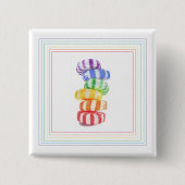 RAINBOW SNOEP Vierkante Pin Button (Voorkant)