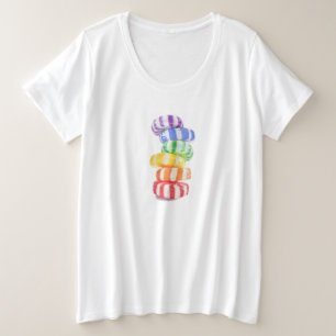 RAINBOW SNOEP Vrouwen plus T Shirt