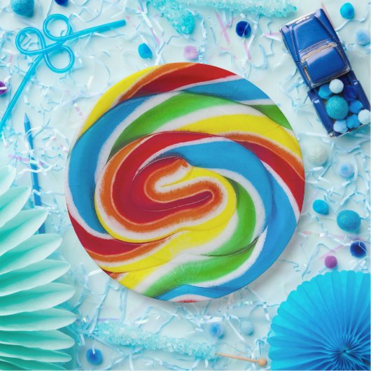 Rainbow Snoep zwaait Bord papier (Feest)