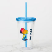 Rainbow Snoopy Acryl Drinkbeker (Voorkant)