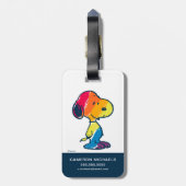 Rainbow Snoopy Bagagelabel (Achterkant verticaal)