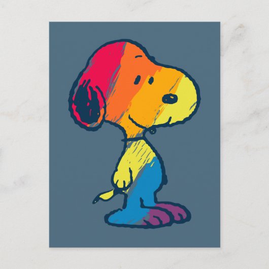Rainbow Snoopy Briefkaart (Voorkant)