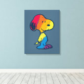 Rainbow Snoopy Canvas Afdruk (Insitu (Houten vloer))