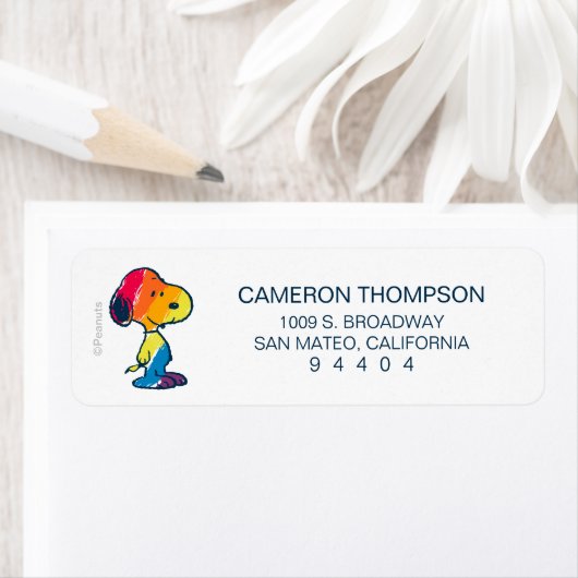 Rainbow Snoopy Etiket (Insitu)