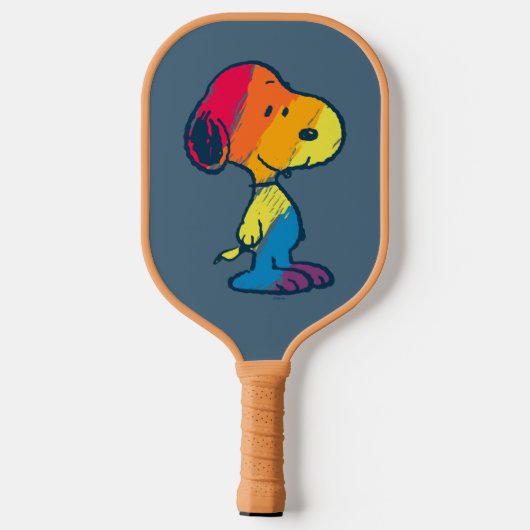 Rainbow Snoopy Pickleball Paddle (Achterkant)