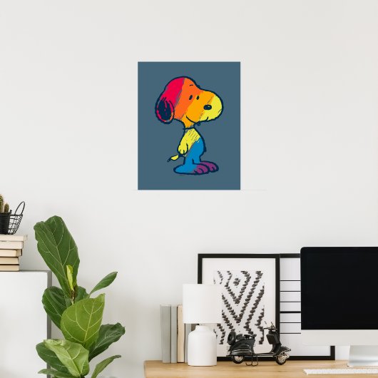 Rainbow Snoopy Poster (Thuiskantoor)