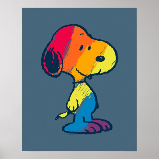 Rainbow Snoopy Poster (Voorkant)