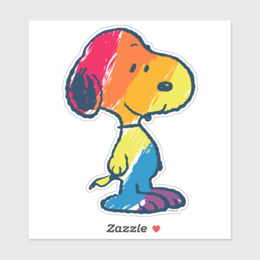 Rainbow Snoopy Sticker (Vel)