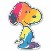Rainbow Snoopy Sticker (Voorkant)