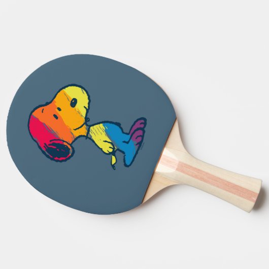 Rainbow Snoopy Tafeltennisbatje (Zijkant)