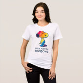 Rainbow Snoopy Tri-Blend Shirt (Voorkant volledig)