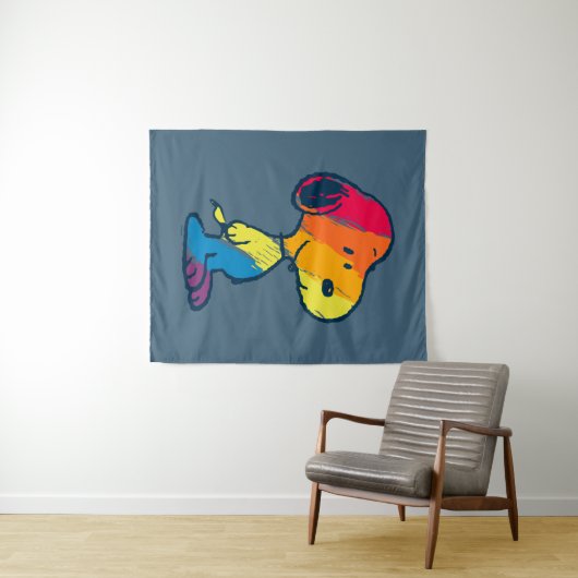 Rainbow Snoopy Wandkleed (In Situ (horizontaal))