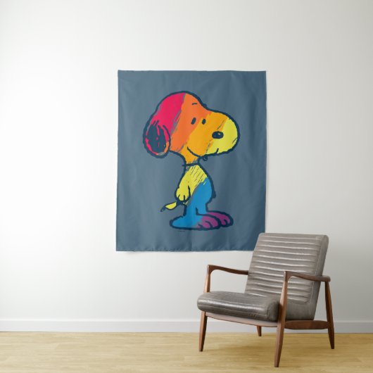 Rainbow Snoopy Wandkleed (In situ)