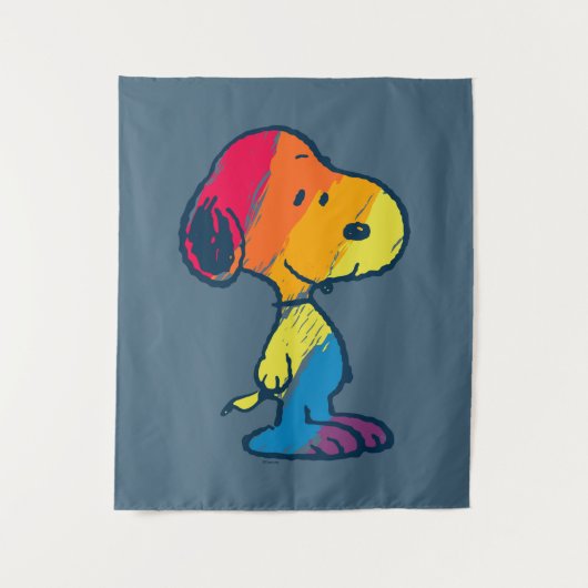 Rainbow Snoopy Wandkleed (Voorkant)