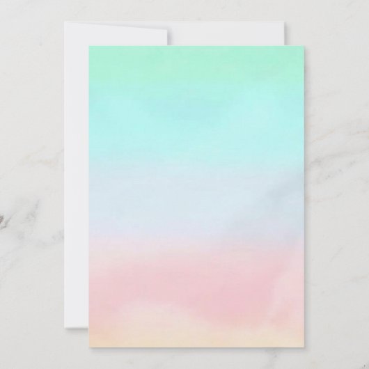 Rainbow Snow Cone-Waterverf Kaart (Achterkant)