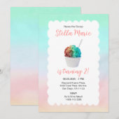 Rainbow Snow Cone-Waterverf Kaart (Voorkant / Achterkant)