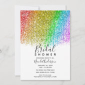 Rainbow Snowcone Glitter Sparkly Vrijgezellenfeest Kaart (Voorkant)