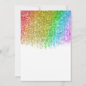 Rainbow Snowcone Glitter Sparkly Vrijgezellenfeest Kaart (Achterkant)
