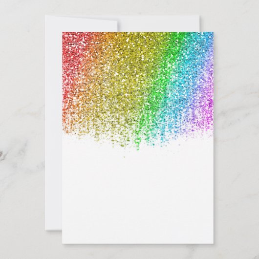 Rainbow Snowcone Glitter Sparkly Vrijgezellenfeest Kaart (Achterkant)