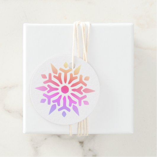 Rainbow Snowflake Bedankjes Labels (In situ)