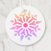 Rainbow Snowflake Bedankjes Labels (Voorkant)