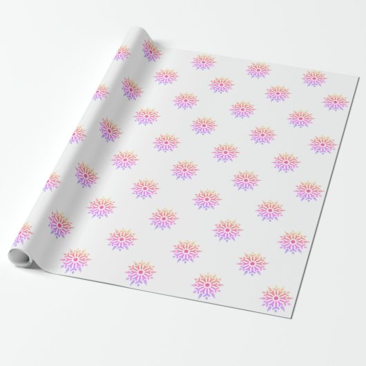 Rainbow Snowflake Cadeaupapier (Uitgerold)